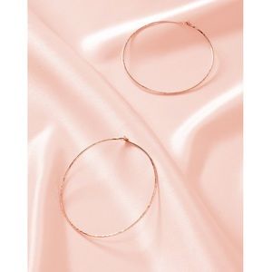 Stella and Dot rose gold large hoops